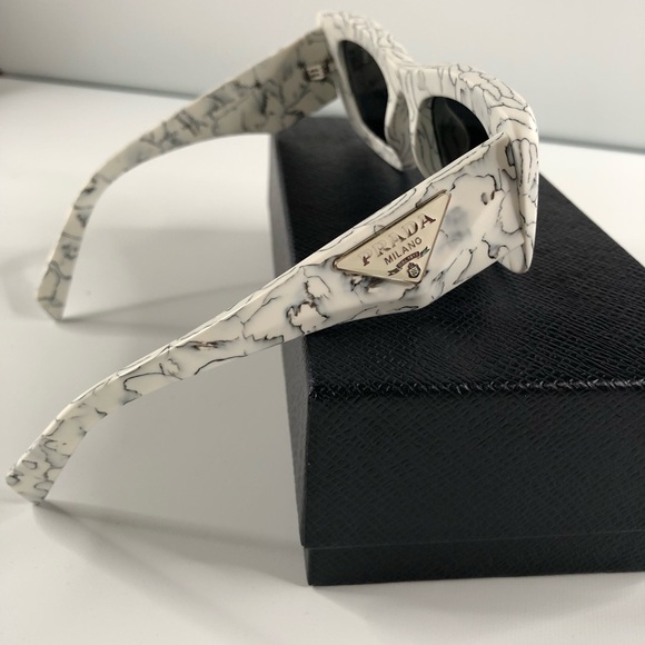 Prada Authentic Women’s Marble Cat Eye Sunglasses ~ Brand New! - Picture 2 of 9